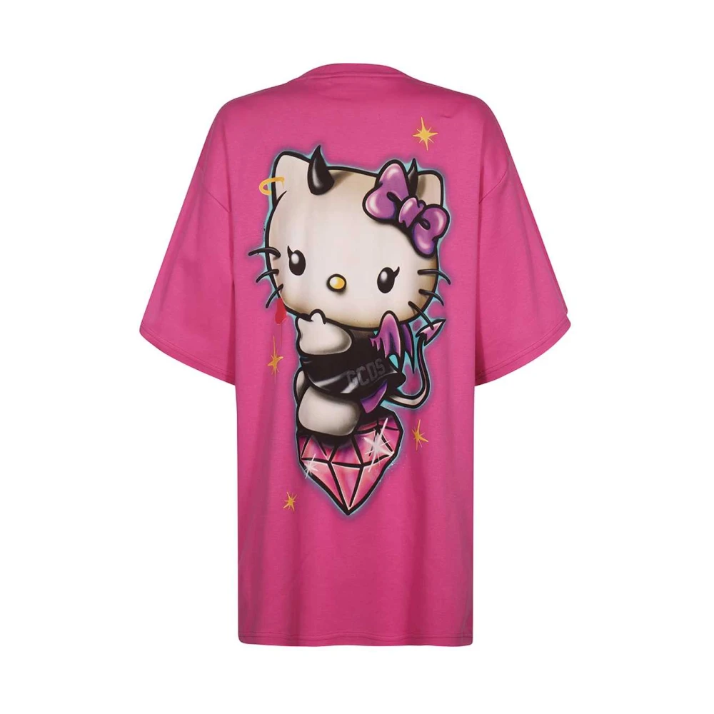Gcds Hello Kitty Katoenen Jurk Pink Dames