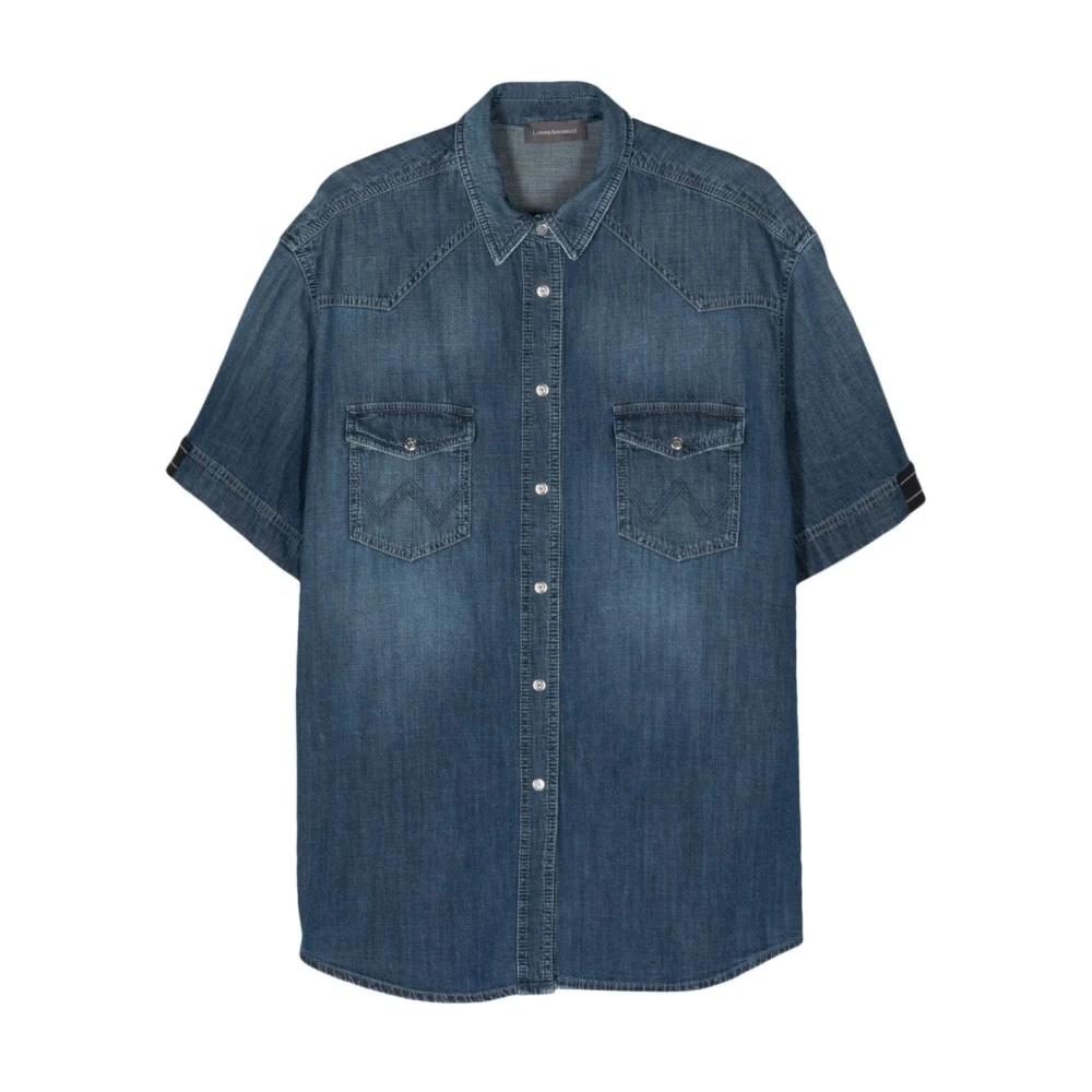 Lorena Antoniazzi Denim Western Shirt Blue Dames