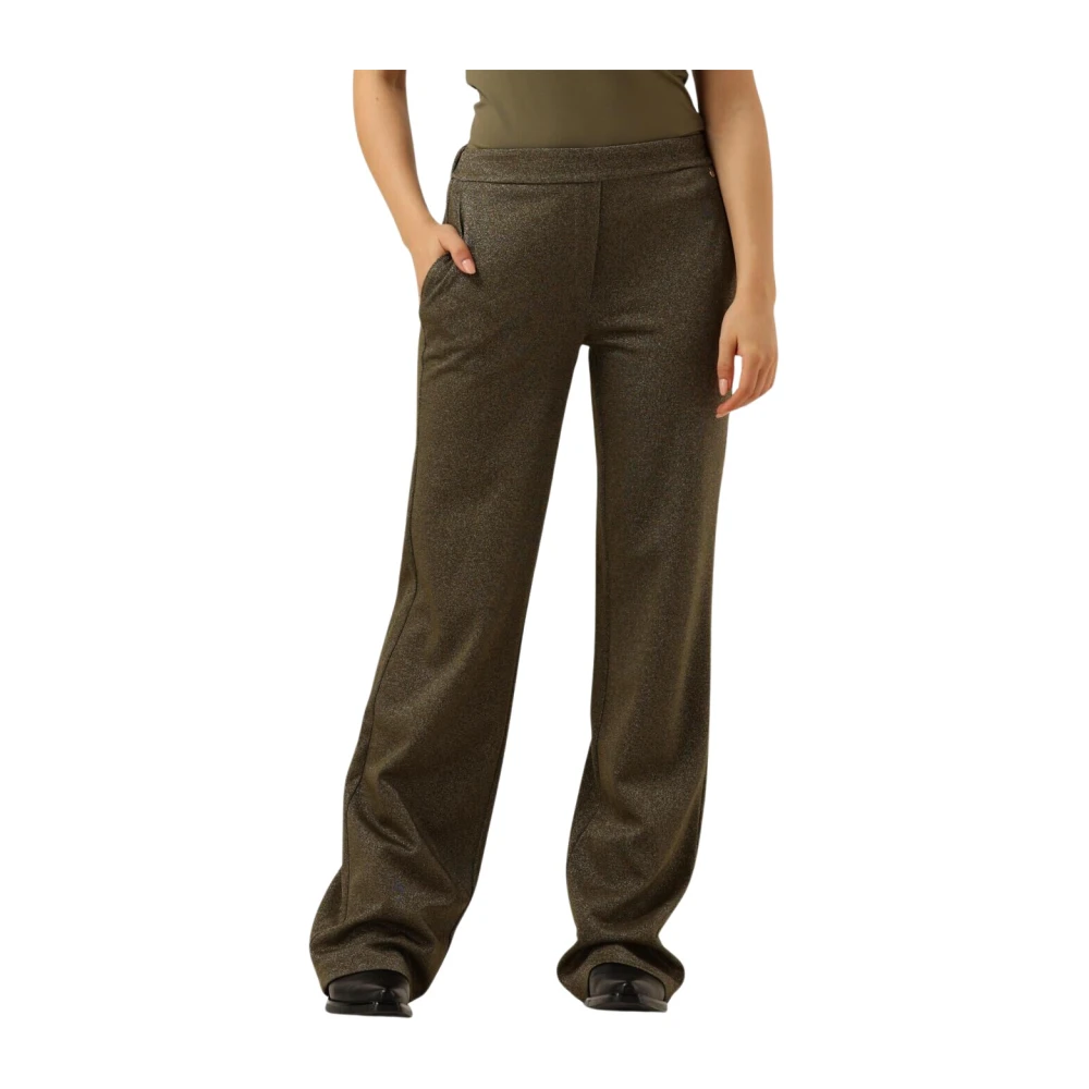 Nukus Elegante Lurex Broek voor Vrouwen Green Dames