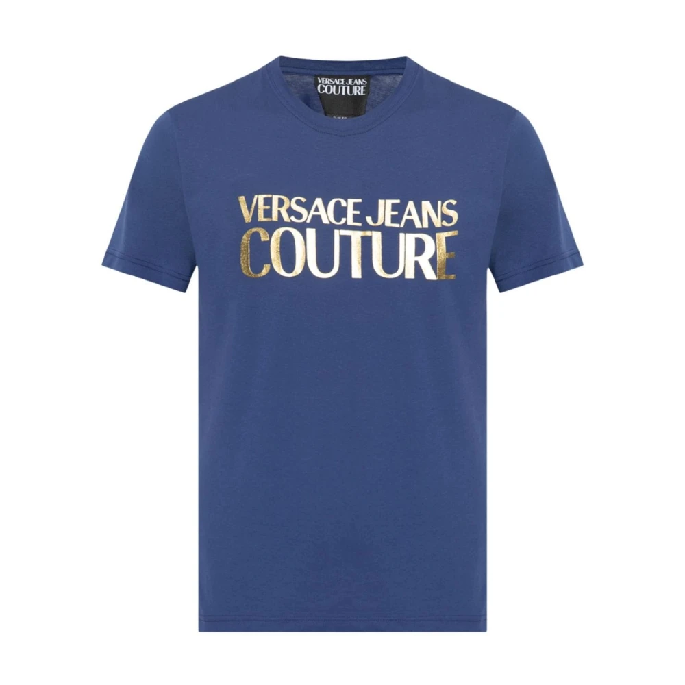 Versace Jeans Couture Blauwe T-shirts en Polos Blue Heren