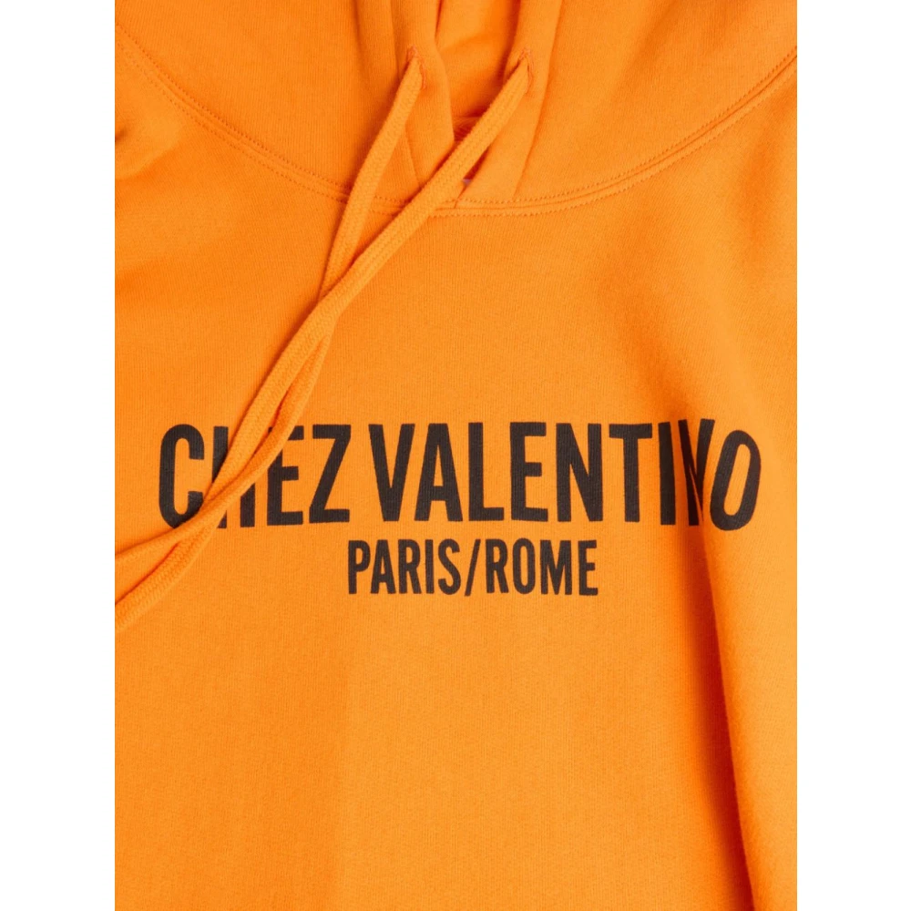Valentino Oranje hoodie met logoprint Orange Heren