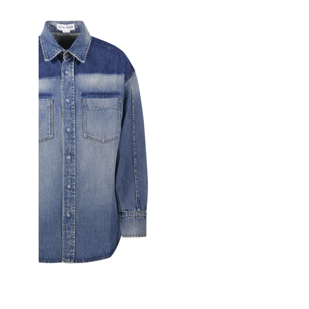 Victoria Beckham Vintage Oversized Denim Shirt Blue Dames