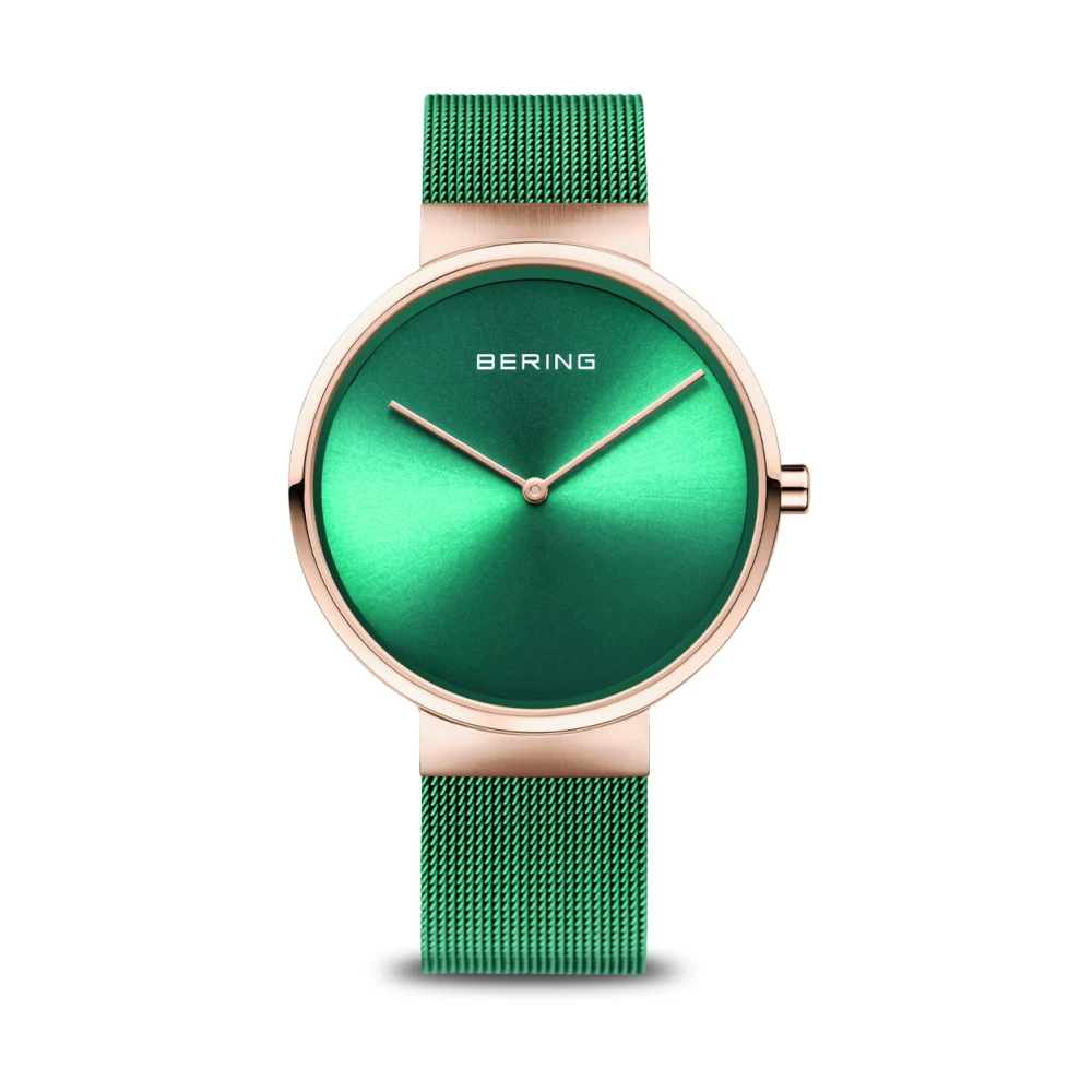 Bering Unisex Green Classic Bracelet Milanese Band Watch 14539-868