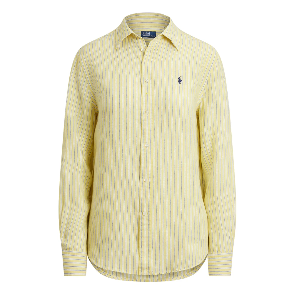 Ralph Lauren Women's Yellow Classic Fit Striped Shirt - Shirts - M - Blouses & Shirts