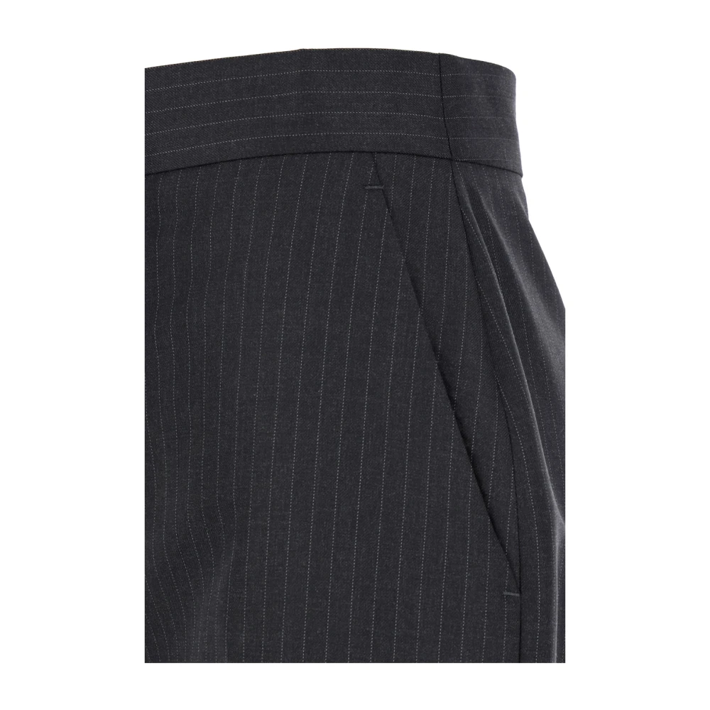 alexander mcqueen Grijze Pinstripe Wollen Broek Gray Dames