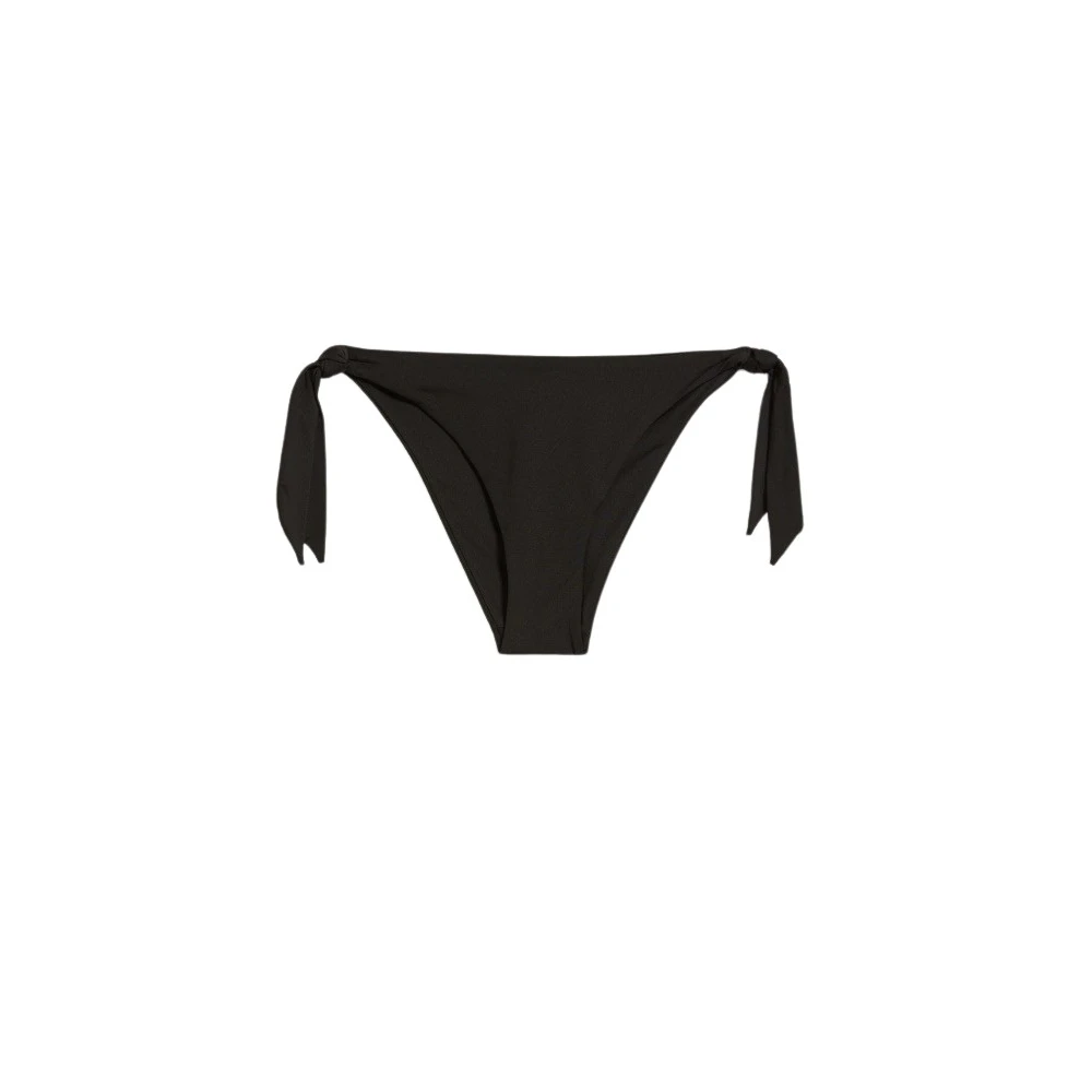 Max Mara Zwarte Bikini Broek met Zijstrikken Black Dames
