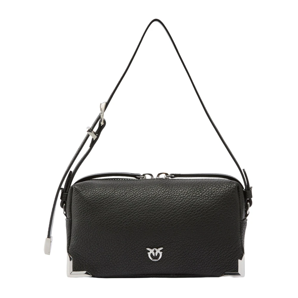 Pinko Bauletto Trittico Mini Bottalato Grande - Female - Shoulder Bags - Black - One Size - Bags
