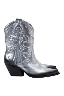 zilveren-leren-cowboylaarzen