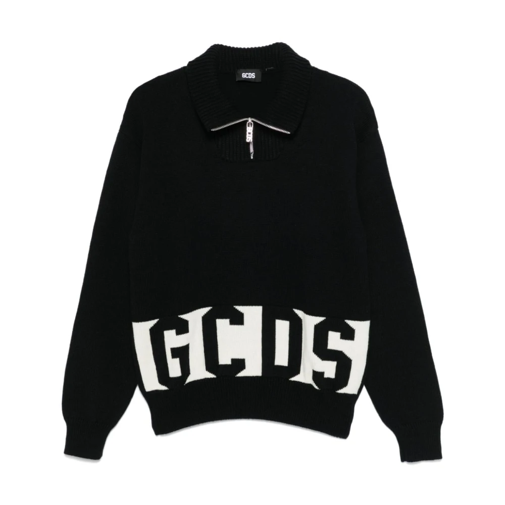 Gcds Zwarte Sweater Collectie Black Heren