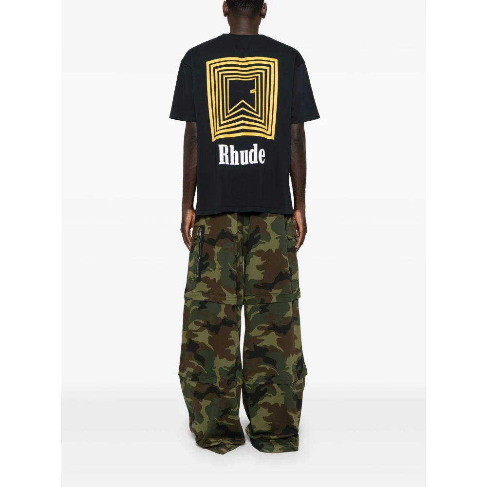Rhude Chevron Logo T-shirt Black Heren