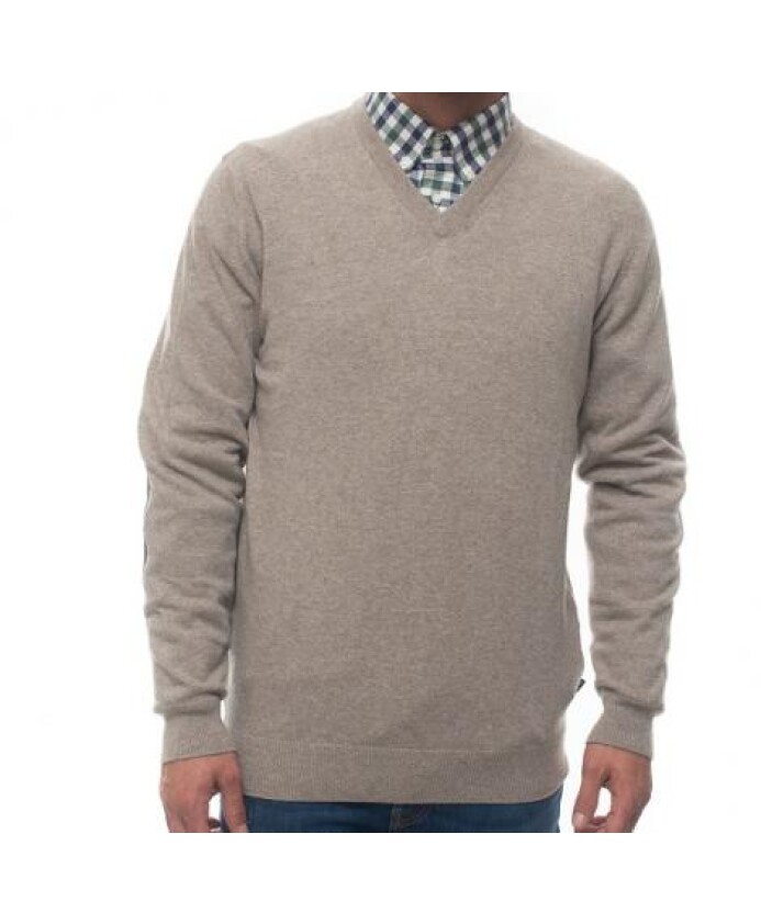 pull-col-en-v-avec-coudieres-fantaisie-tartan