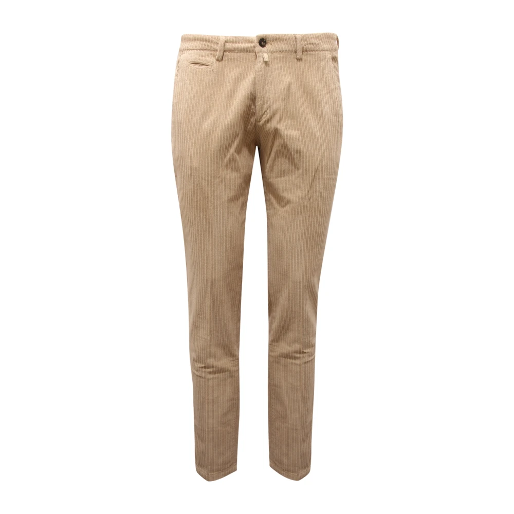 Briglia Men's Beige Chinos, 2XL, Slim Velvet Trousers