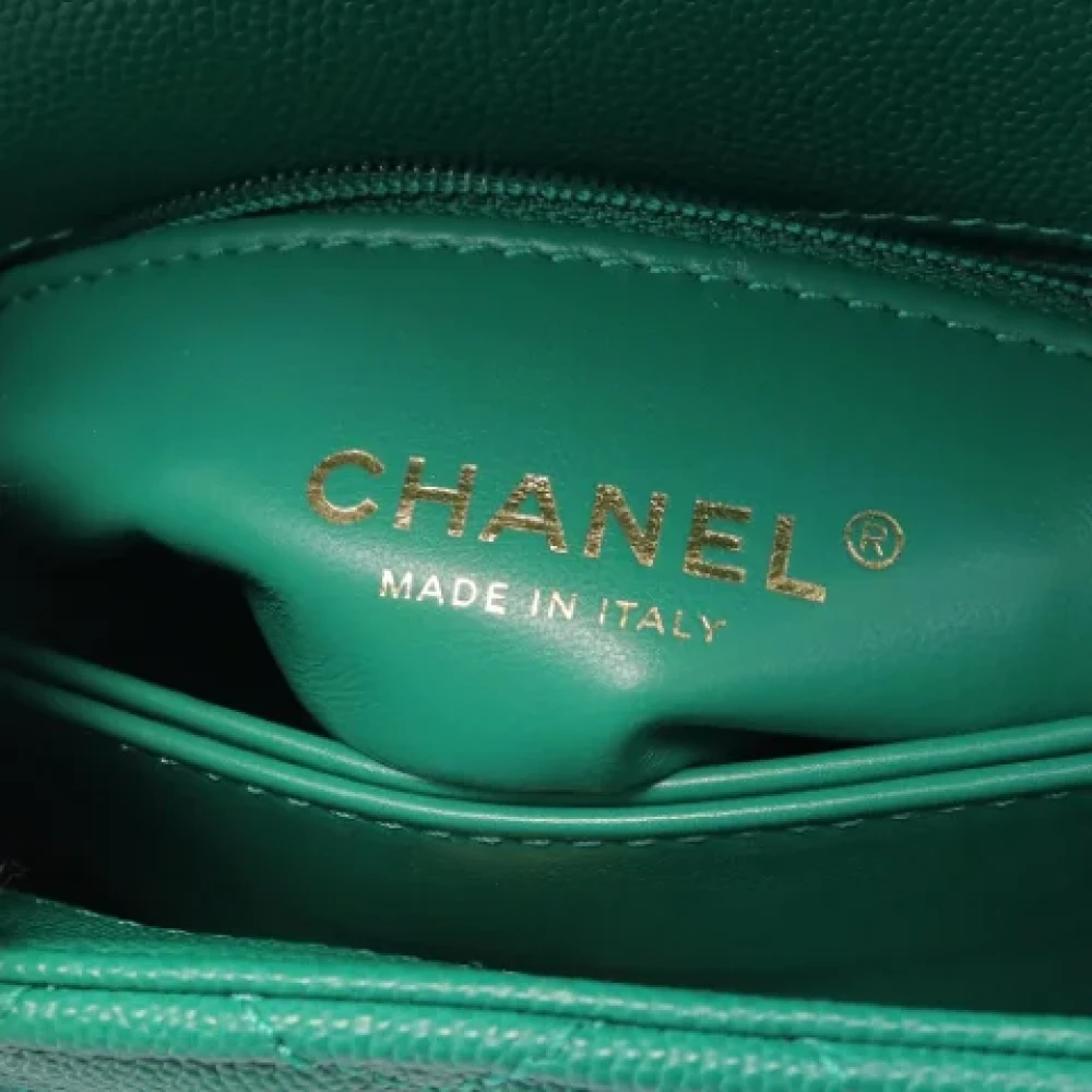 Chanel Vintage Pre-owned Leather handbags Green Dames