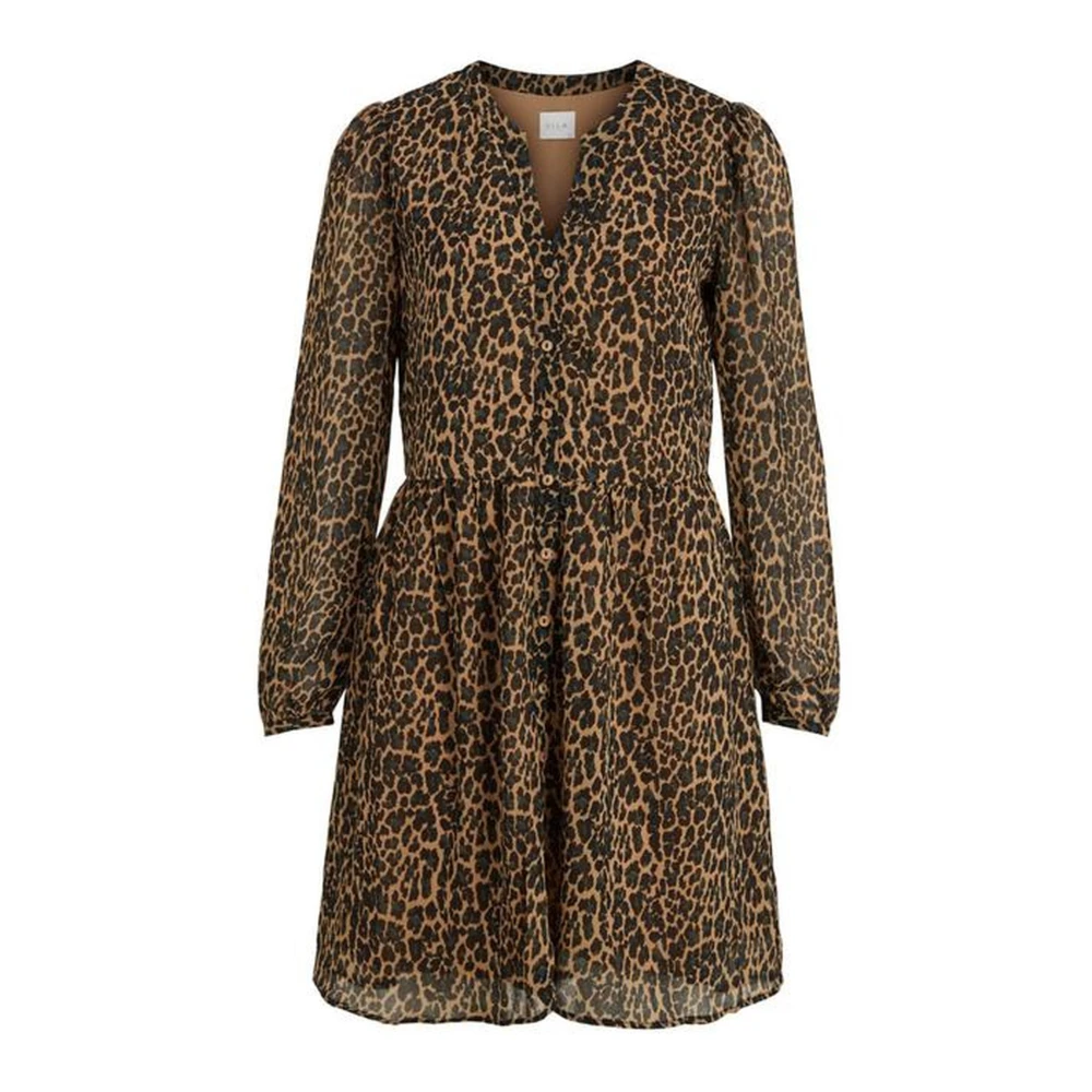 Vila Short Dresses Brown Dames