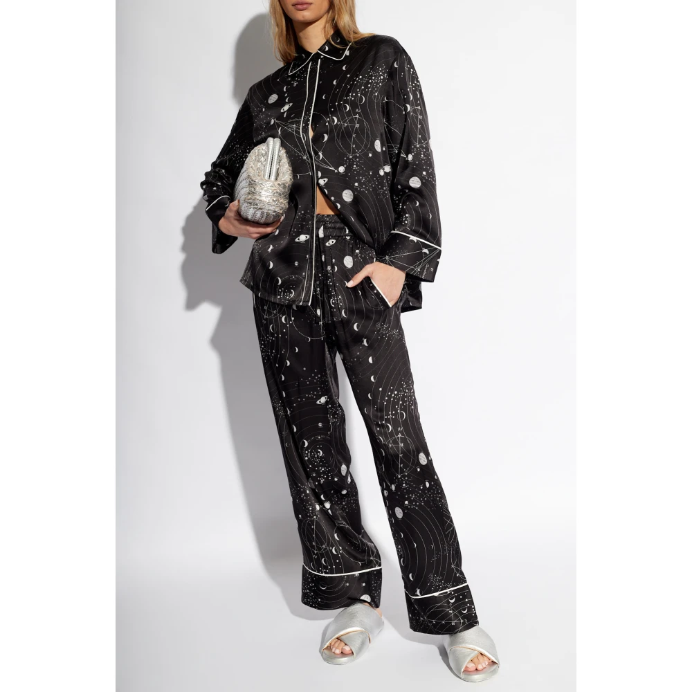 AllSaints Sofi satijnen pyjamabovenstuk Black Dames