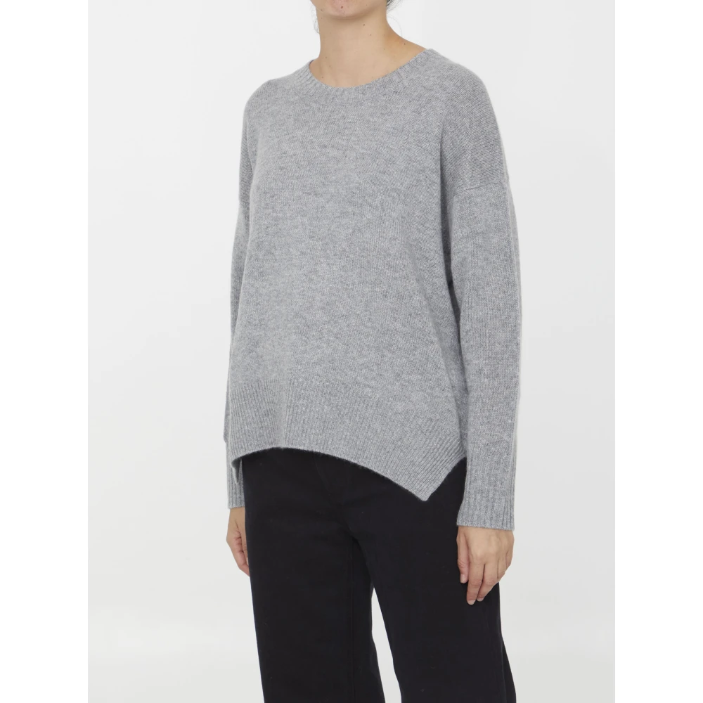 allude Longsleeve Trui met Ronde Hals Gray Dames