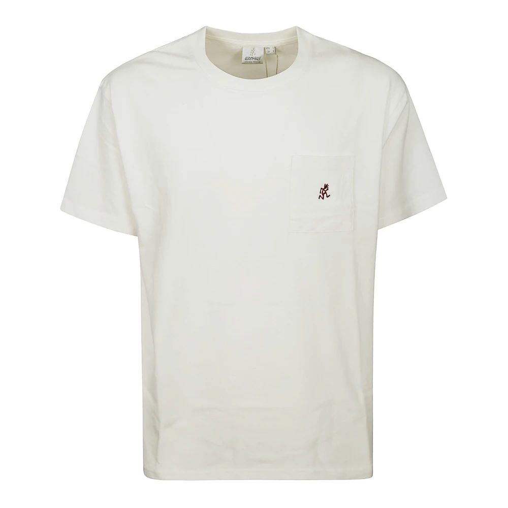 Gramicci Witte Katoenen Tee met Borstzak White Heren
