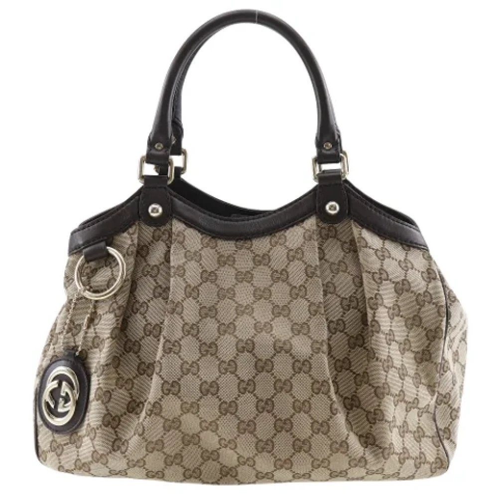 Gucci Vintage Pre-owned Canvas gucci-bags Brown Dames
