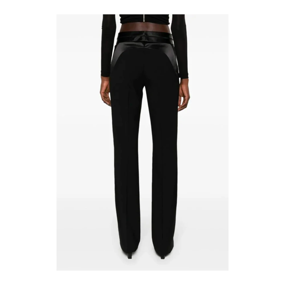 Helmut Lang Zwarte Wollen Bootcut Broek Black Dames