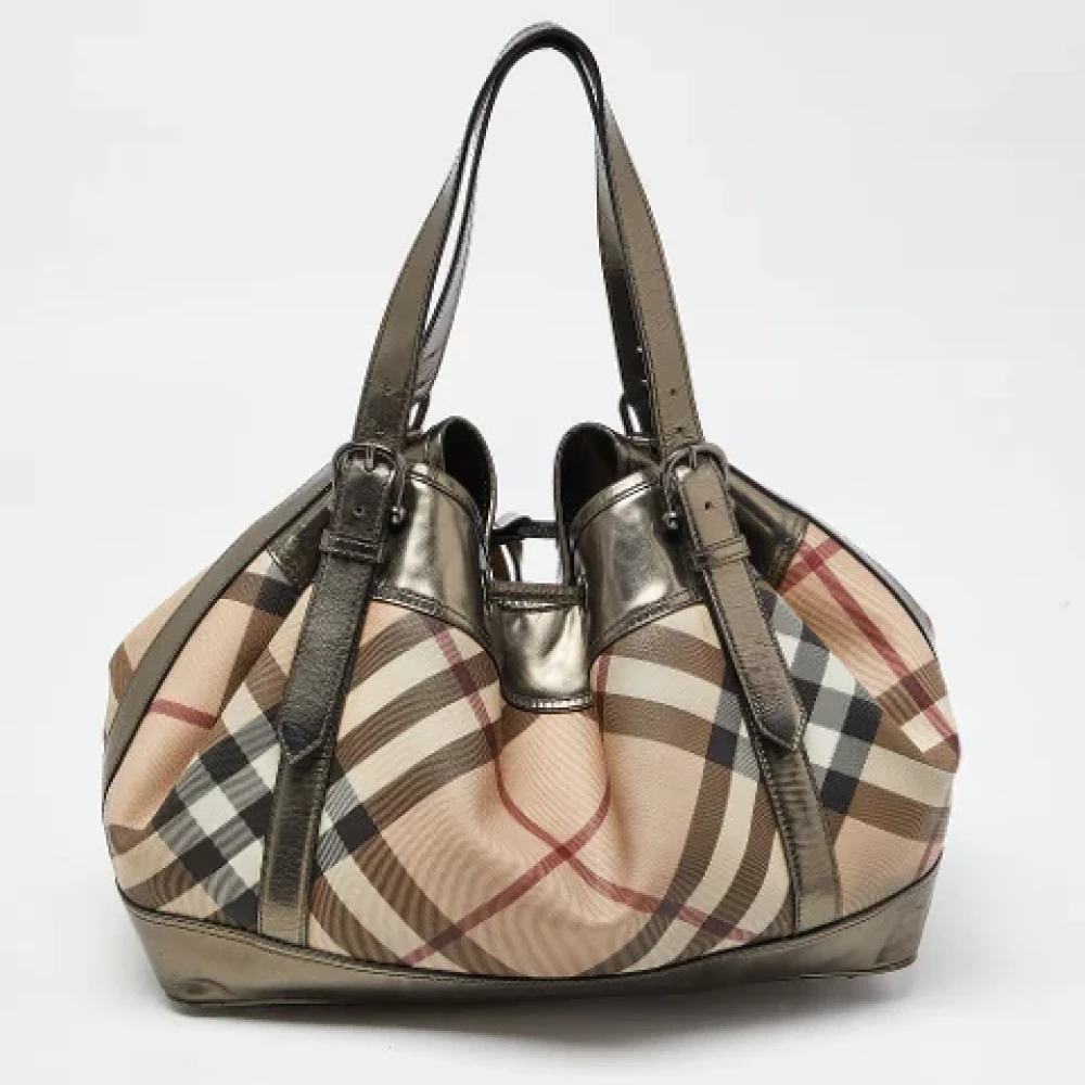 Burberry Vintage Pre-owned Leather burberry-bags Gray Dames