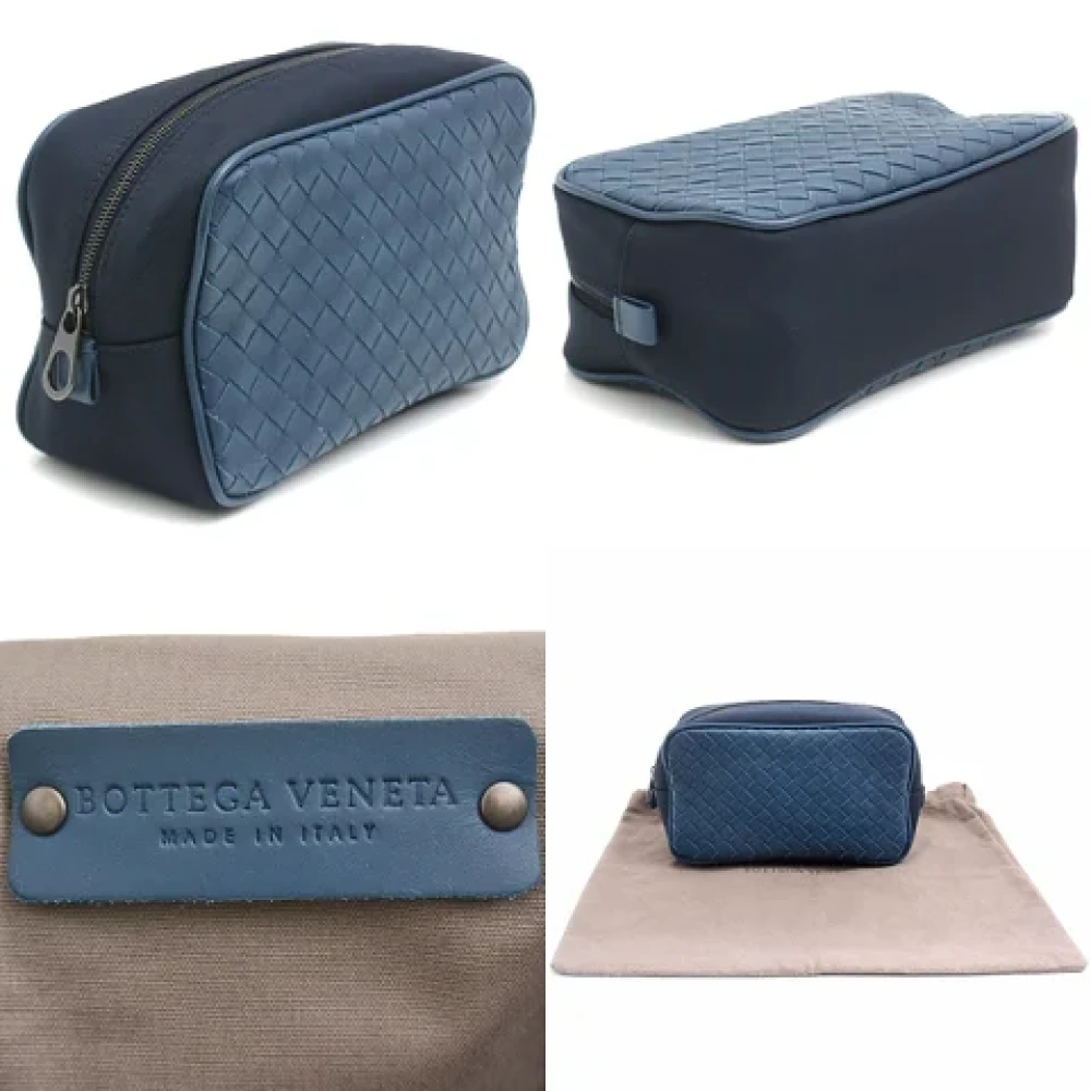 Bottega Veneta Vintage Pre-owned Leather pouches Blue Dames