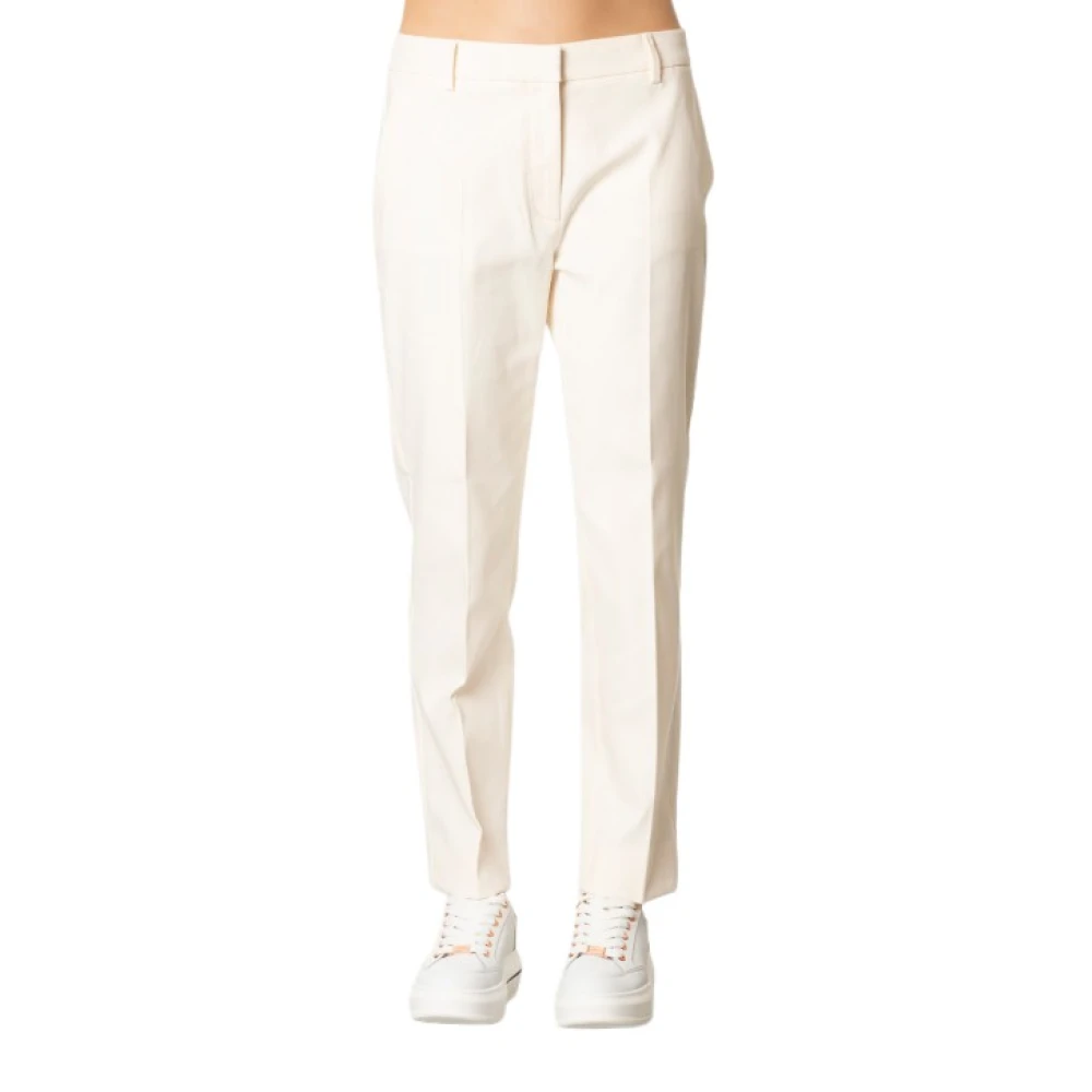 Max Mara Weekend Bomull Capri Byxor i elfenben White, Dam