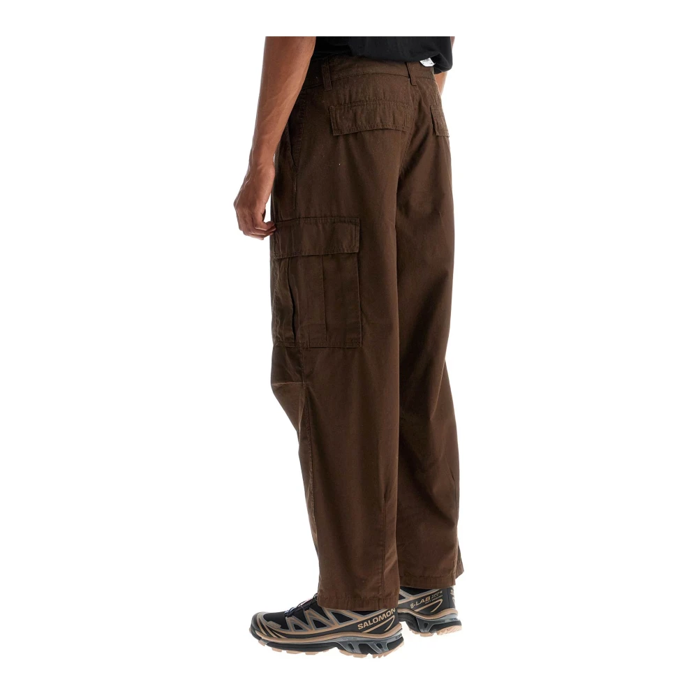 Carhartt WIP Cargo Poplin Broek met Zakken Brown Heren