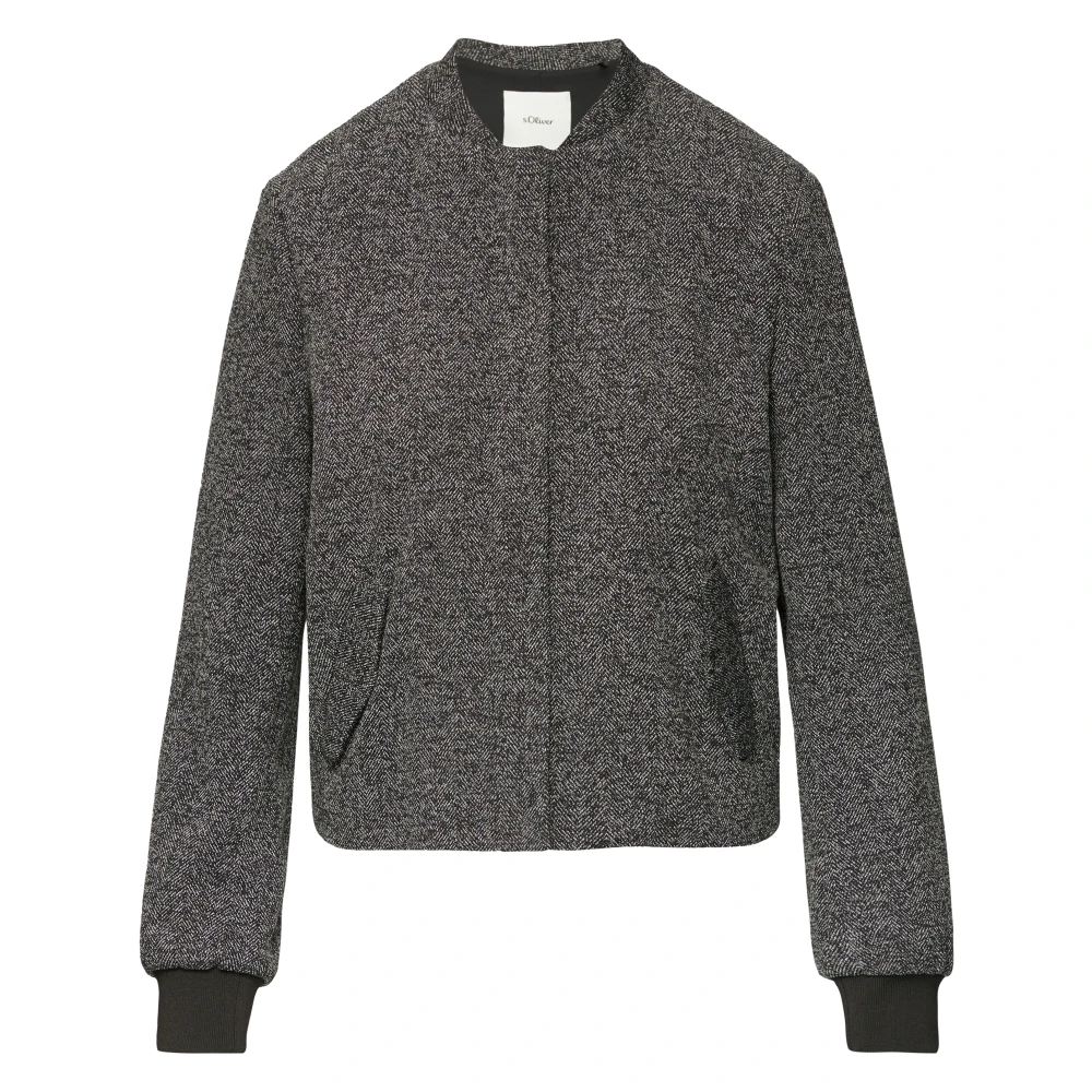 S.Oliver Gemêleerde Snap Jas Black Dames