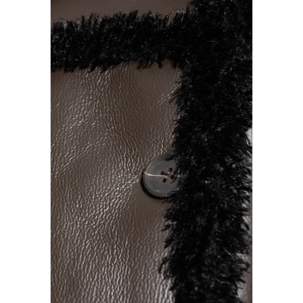 Stand Studio Faux Fur Jacket Kristy Brown Dames