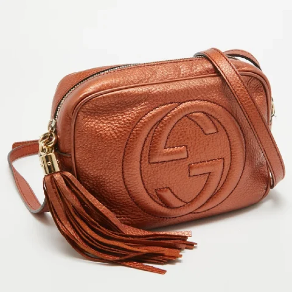Gucci Vintage Pre-owned Leather gucci-bags Brown Dames