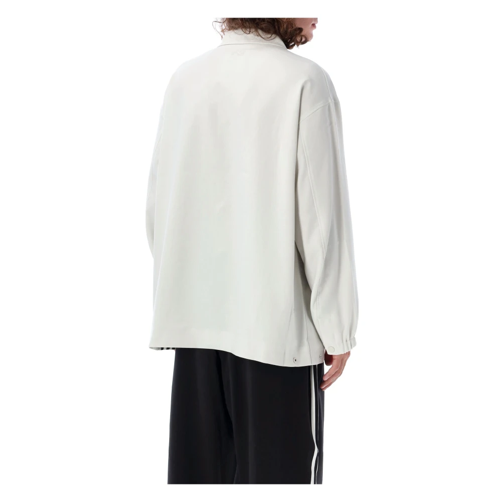 Y-3 Grijze Gebreide 3 Strepen Track Jacket Gray Heren