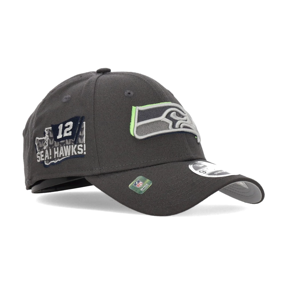 new era Seattle Seahawks Curvy Visor Hat NFL Draft Gray Heren