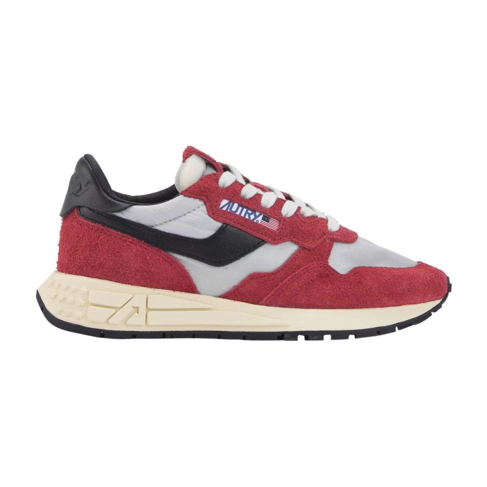 Autry Rode Sneakers met Details Dames Schoenen Rood