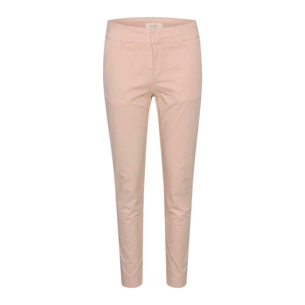 Part Two Women's Pink Chinos,, Casual Pale Blush Ankle-Length Trousers 2XS