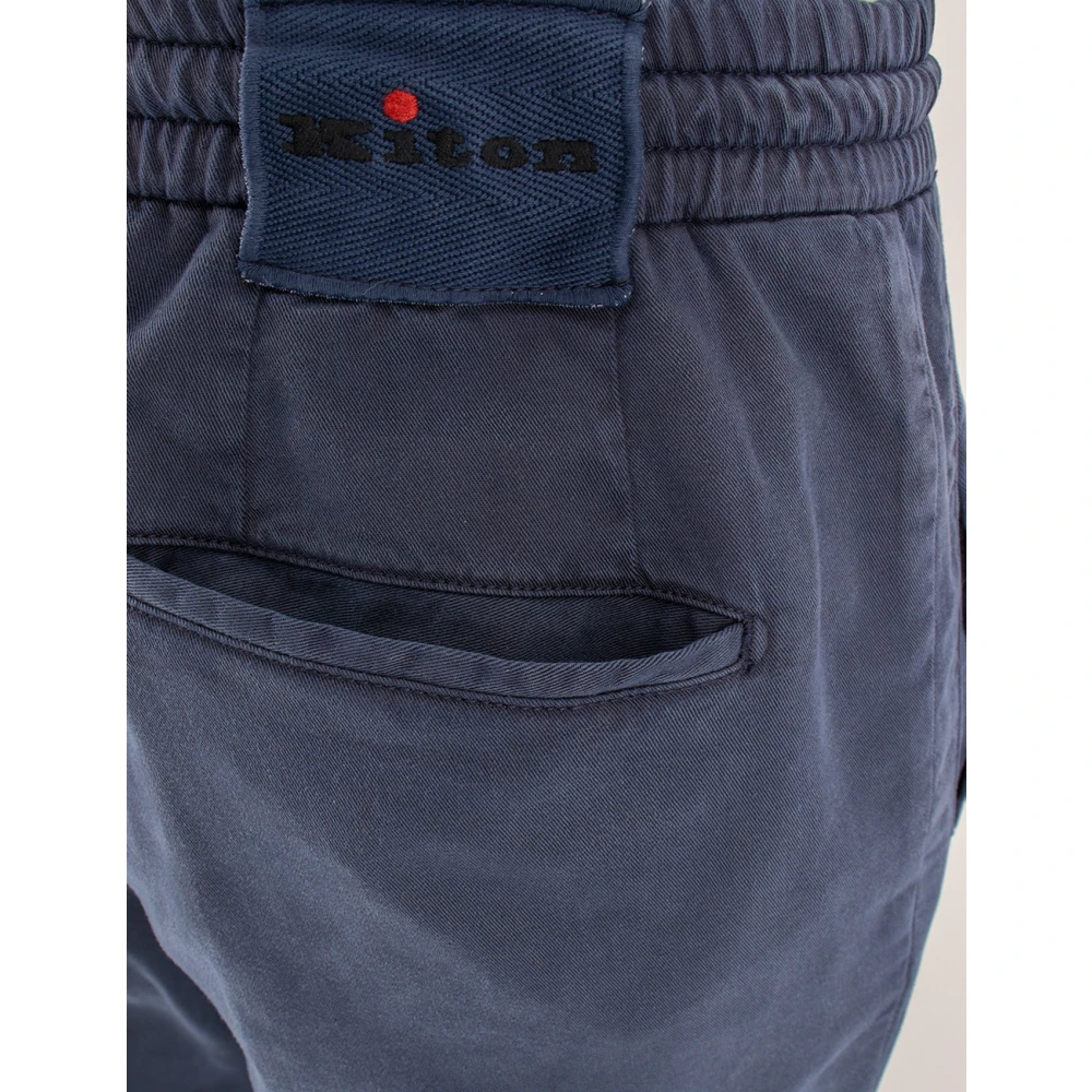 Kiton Slim-fit Trousers Blue Heren