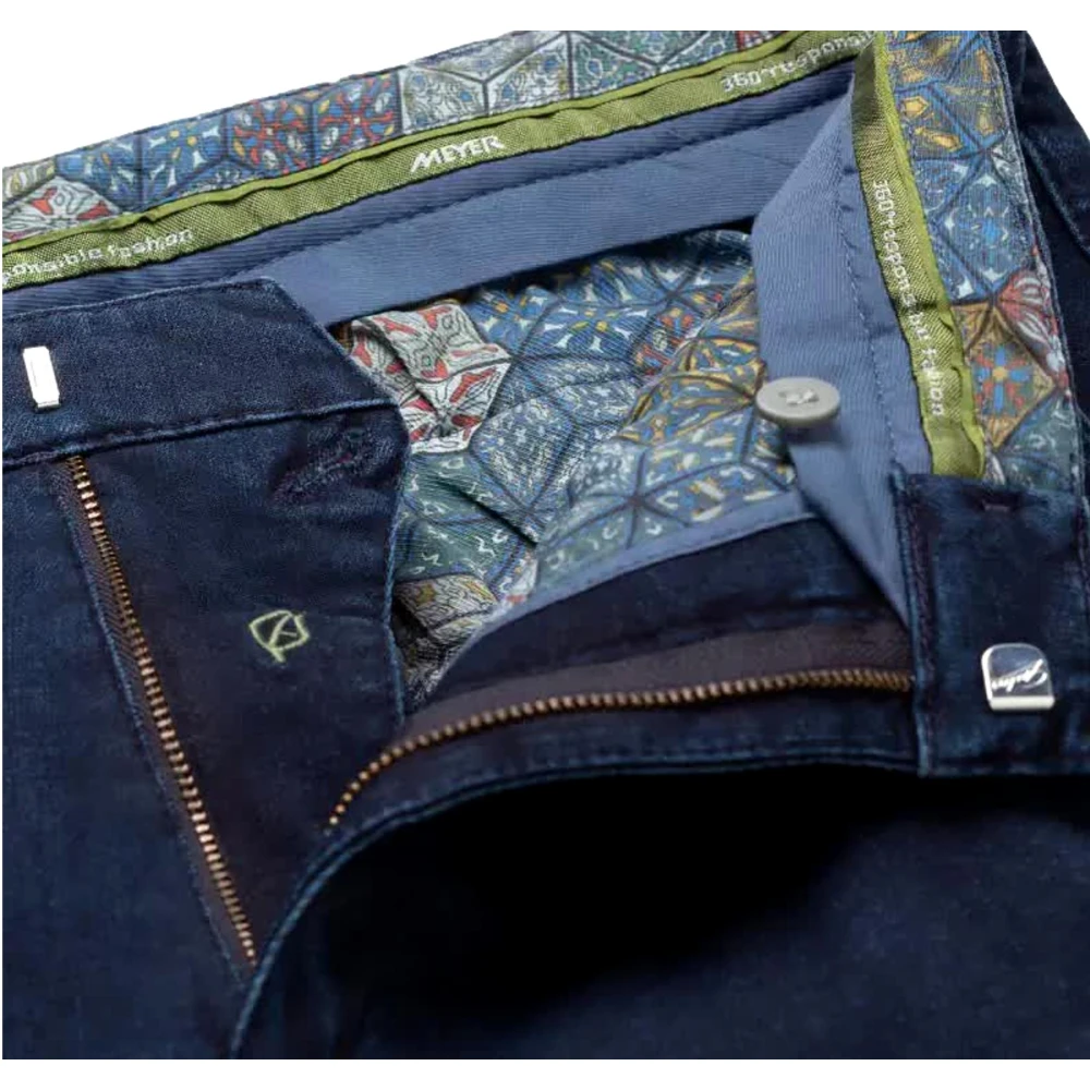 Meyer Moderne pasvorm denim broek Bonn blauw Blue Heren