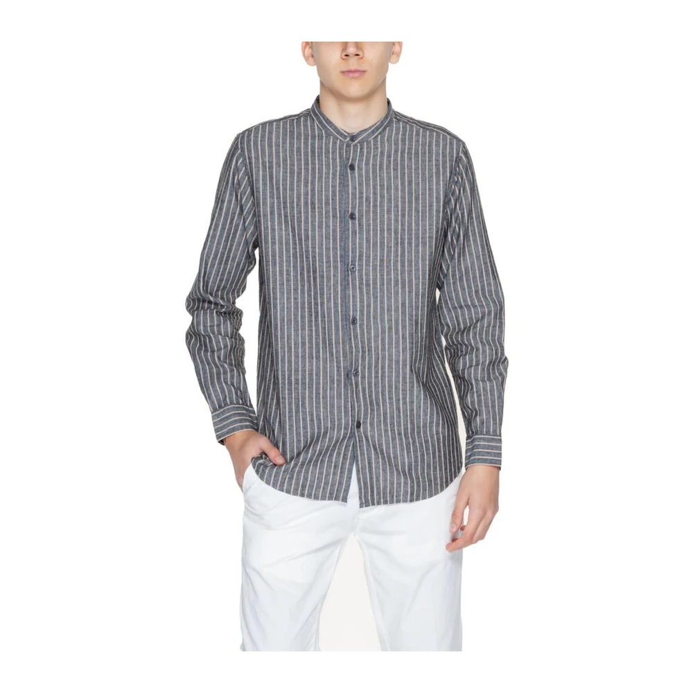 Gianni Lupo Linnen Overhemd Collectie Gray Heren