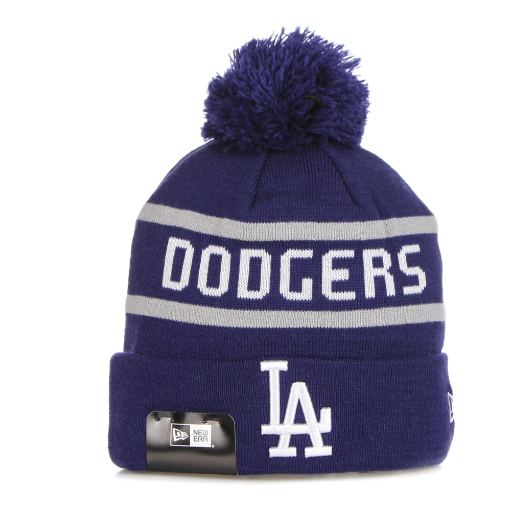 New era Dodgers Pom Beanie Hat Blue Heren