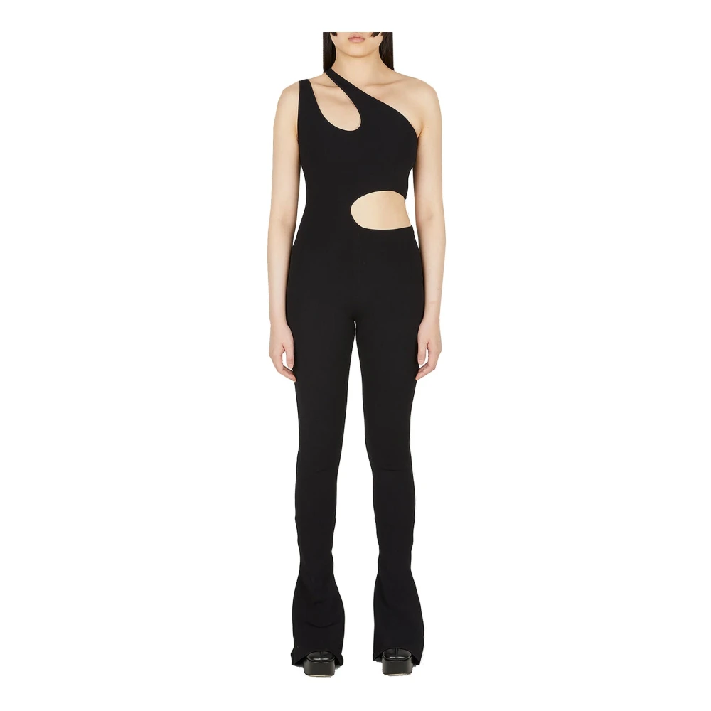 Stella Mccartney Asymmetrische Cut Out Jumpsuit Black Dames