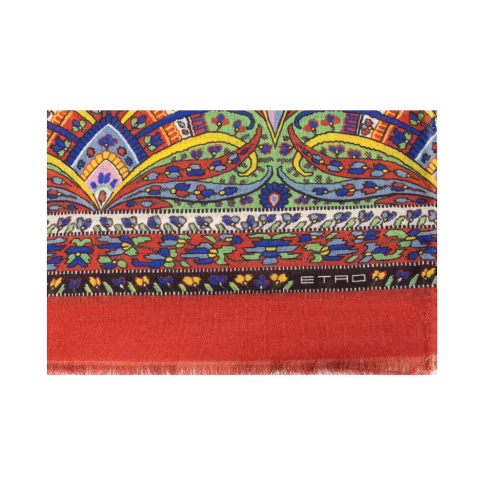 ETRO Multicolour Sjaal van Kasjmier Zijde Mix Multicolor Dames