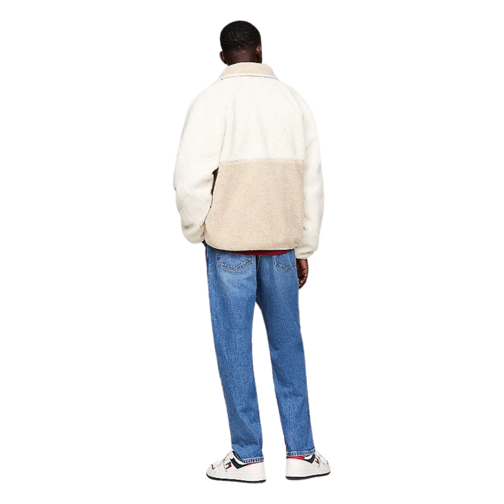 Tommy Hilfiger Kleur Blok Sherpa Jas Beige Heren