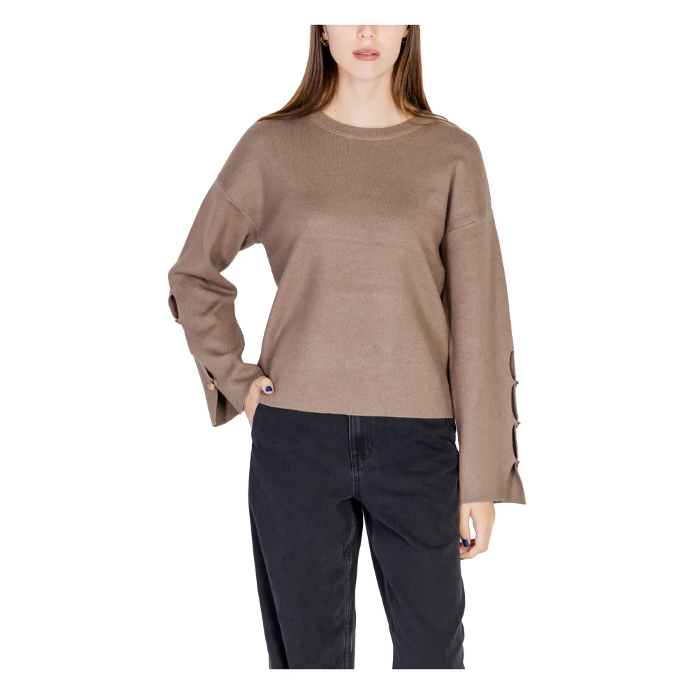 Vila Herfst Winter Dames Gebreide Collectie Brown Dames