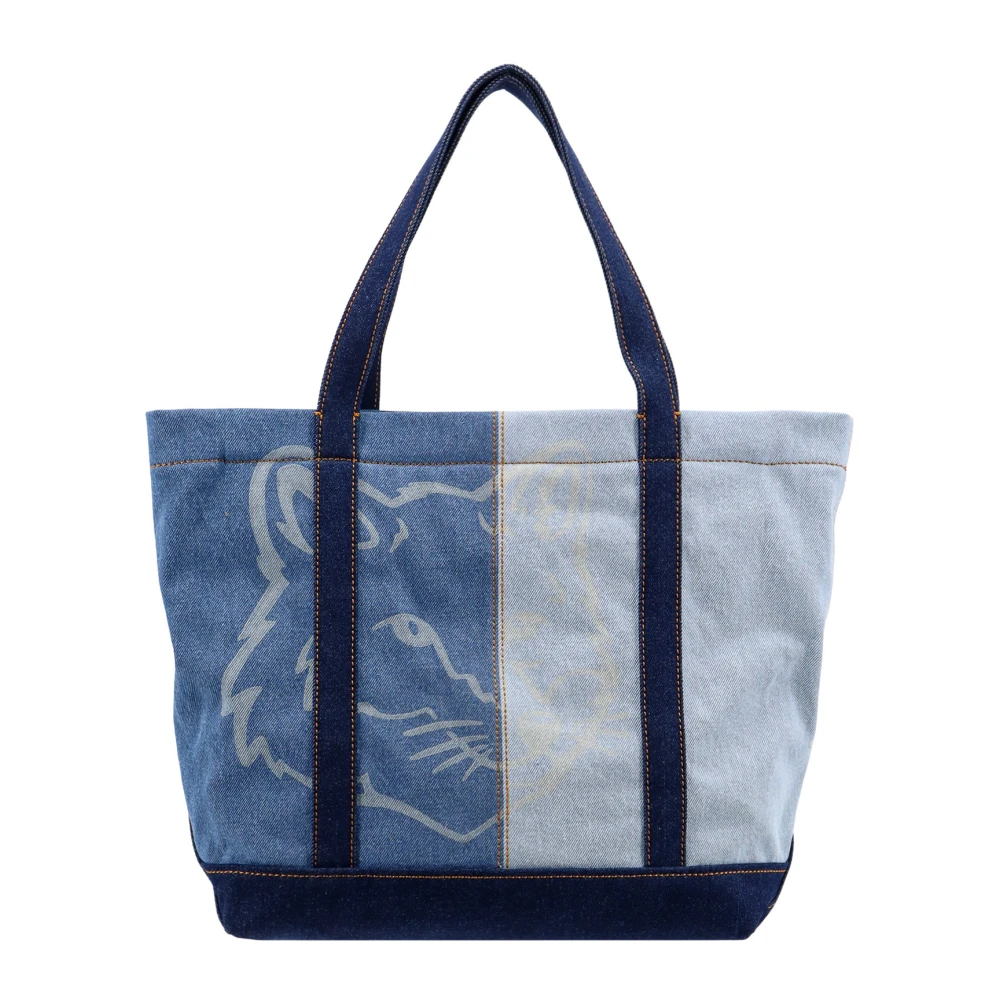 Maison Kitsuné Tote Bags Blue Dames
