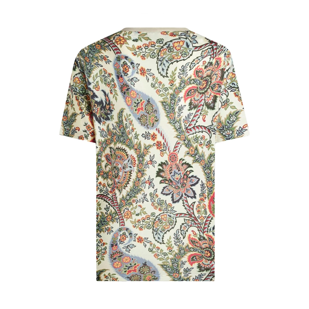 ETRO Bloemen Paisley Print Katoenen T-shirt Multicolor Dames