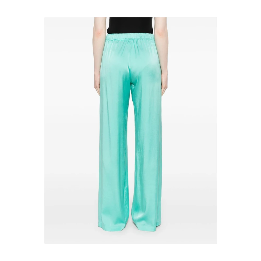 Forte Blauw-Groene Elastische Taillebroek met Zakken Green Dames