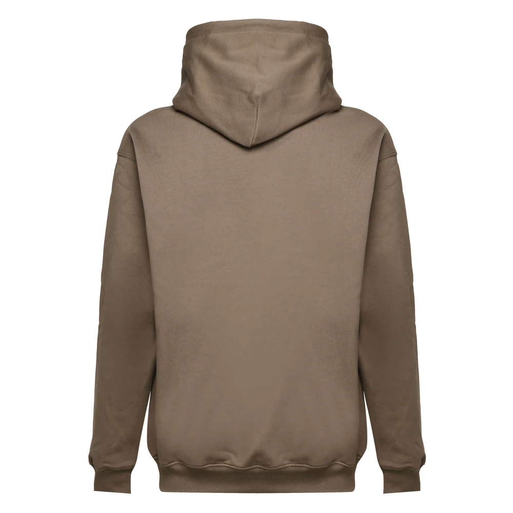 Giuliano Galiano Katoenen Hoodie met Kangoeroezakken Brown Heren