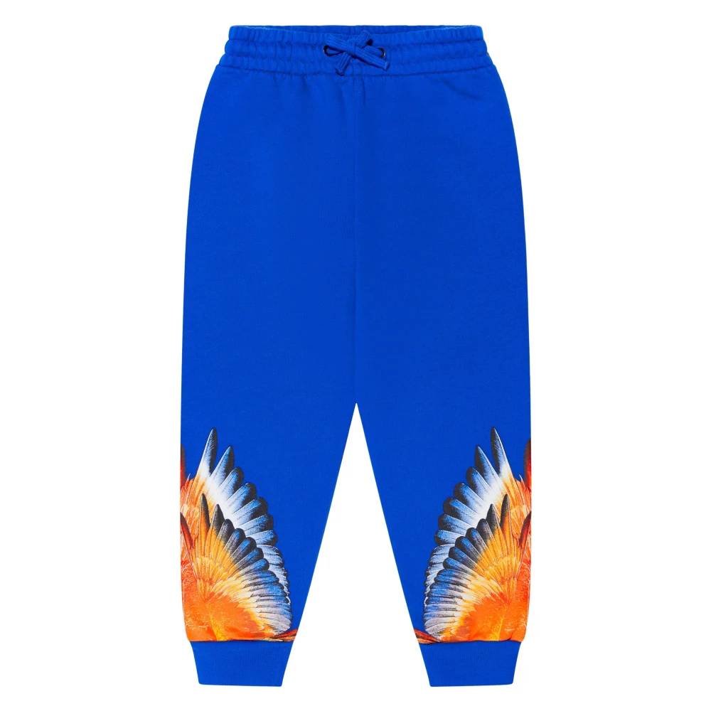 Marcelo Burlon Boys Blue Sweatpants, 12 Y, Icon Wings Joggers