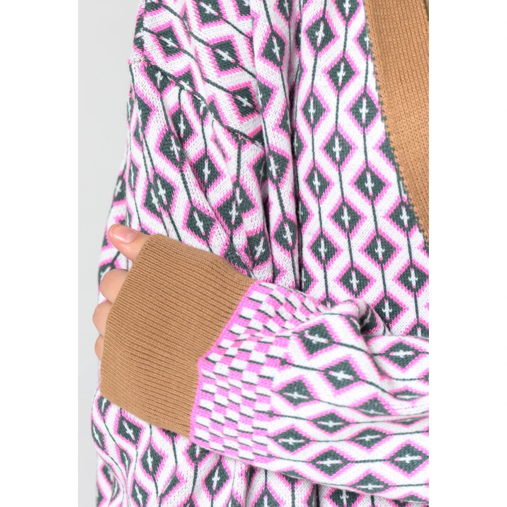 Cesare Gaspari Gebreid Vest met Patroon Multicolor Dames