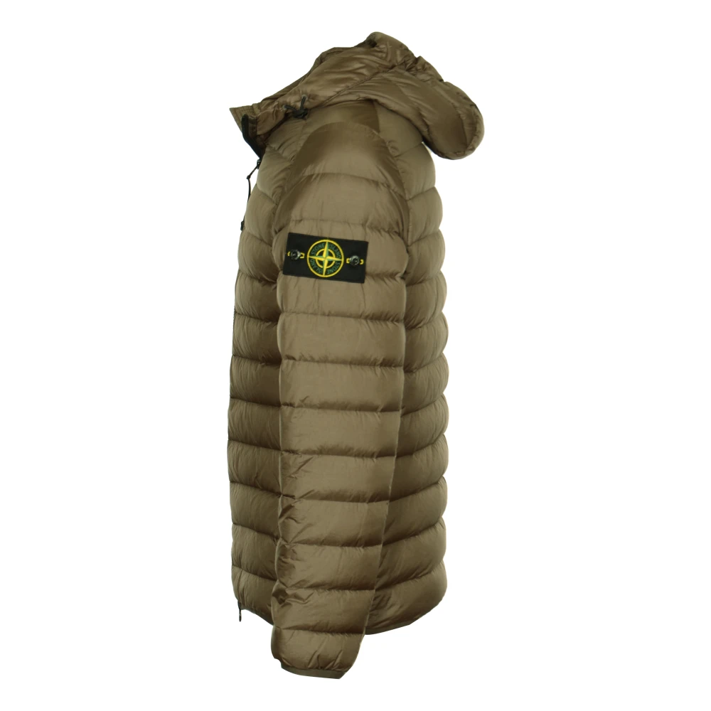 Stone Island Bruine Hoodie Jas voor Mannen Brown Heren