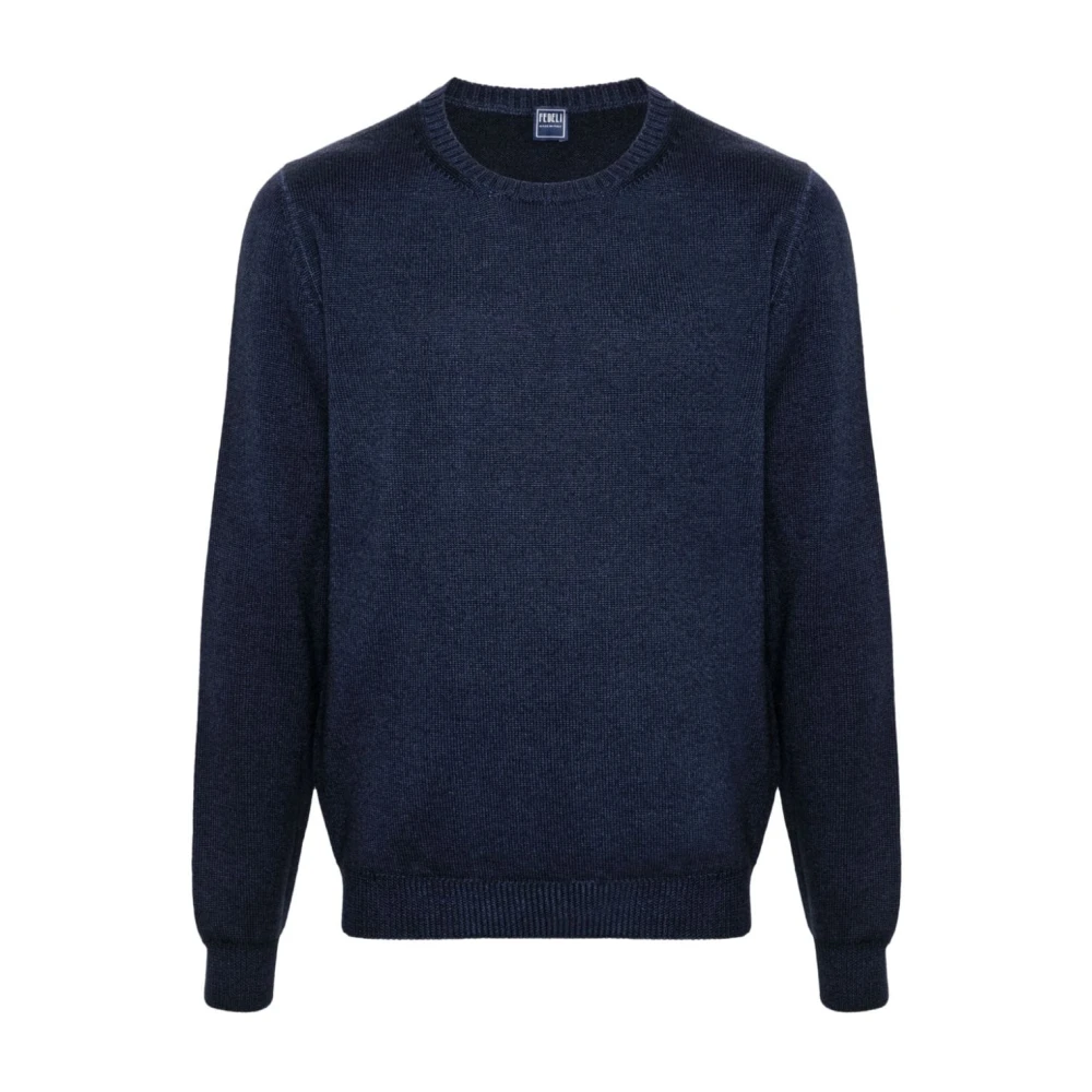 Fedeli Ronde Hals Truien Blue Heren